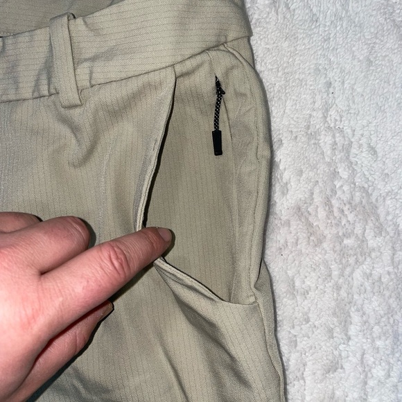 Lululemon Commission Slim Fit Pants Warpstreme Stretch Beige Size 36 - Picture 3 of 12